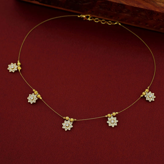 Floral Golden String Neckpiece